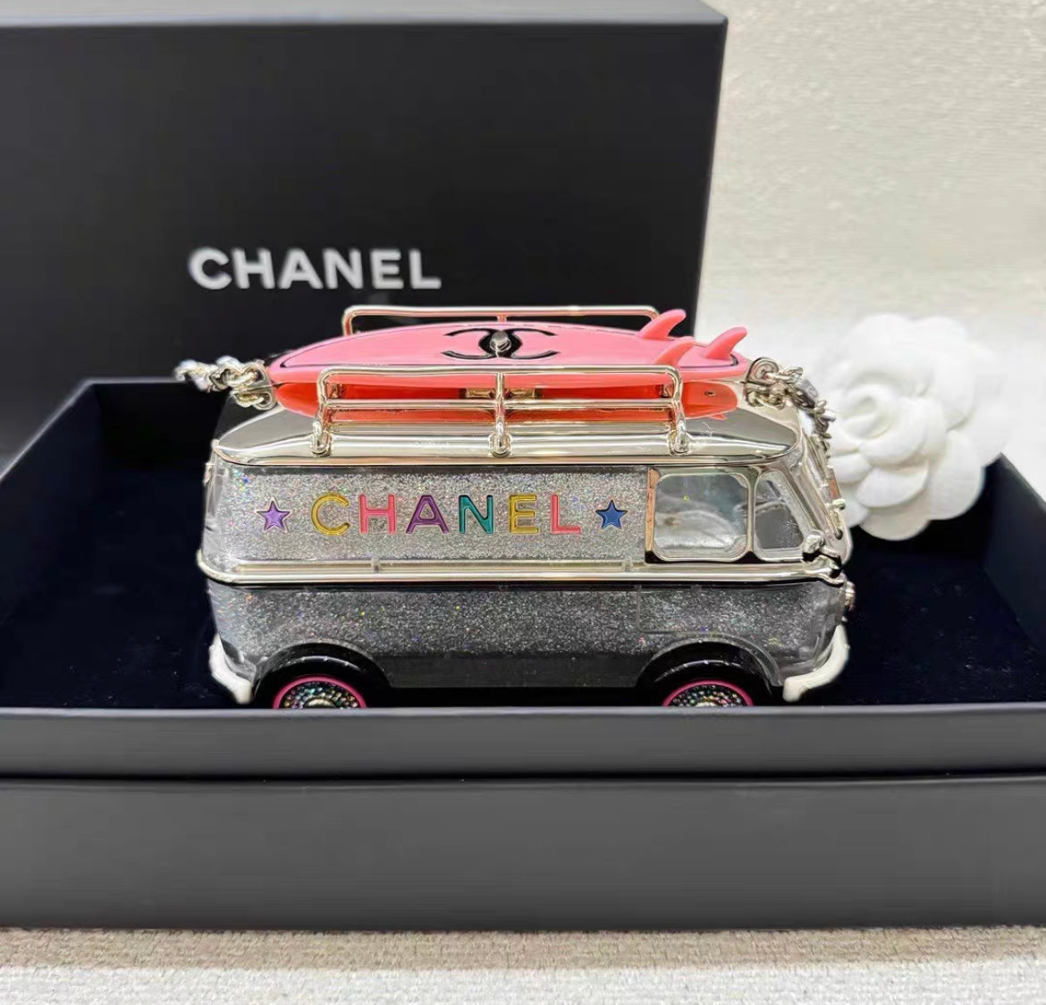 Chanel 24C Mini Bus Van Hollywood Minaudiere Mini Bag Handbag Collectible