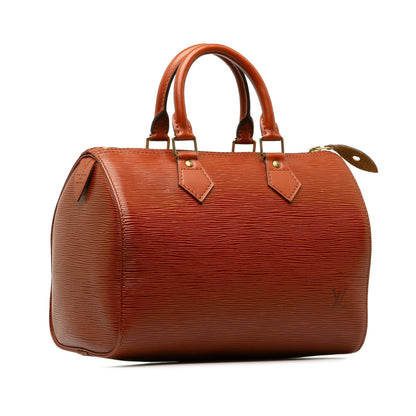 Brown Louis Vuitton Epi Speedy 25 Boston Bag