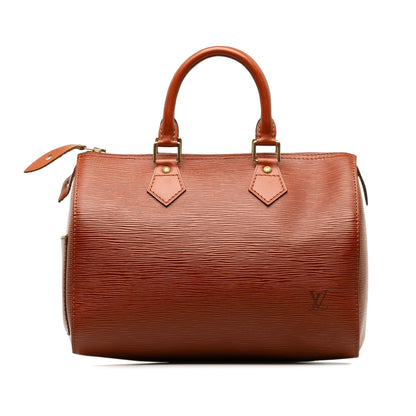 Brown Louis Vuitton Epi Speedy 25 Boston Bag