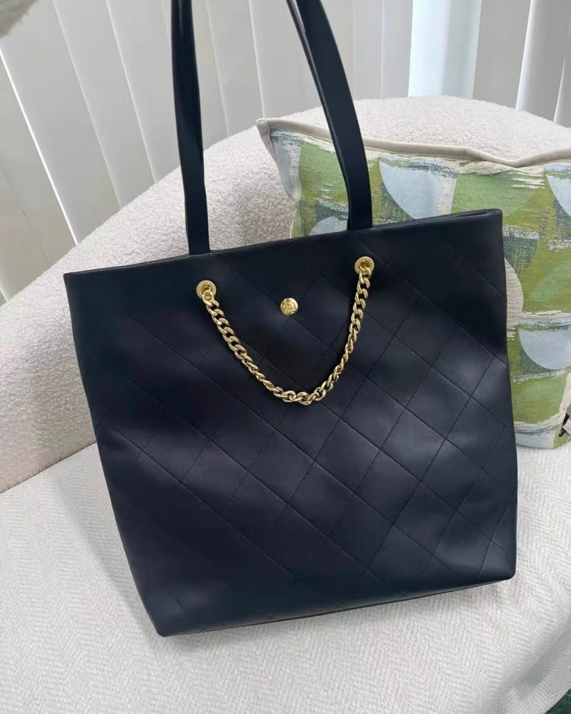Chanel Lambskin Black Tote Bag
