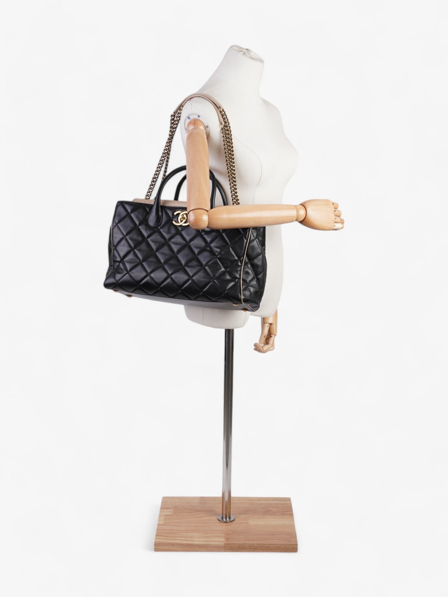 Chanel Lambskin Black Tote Bag Style 4