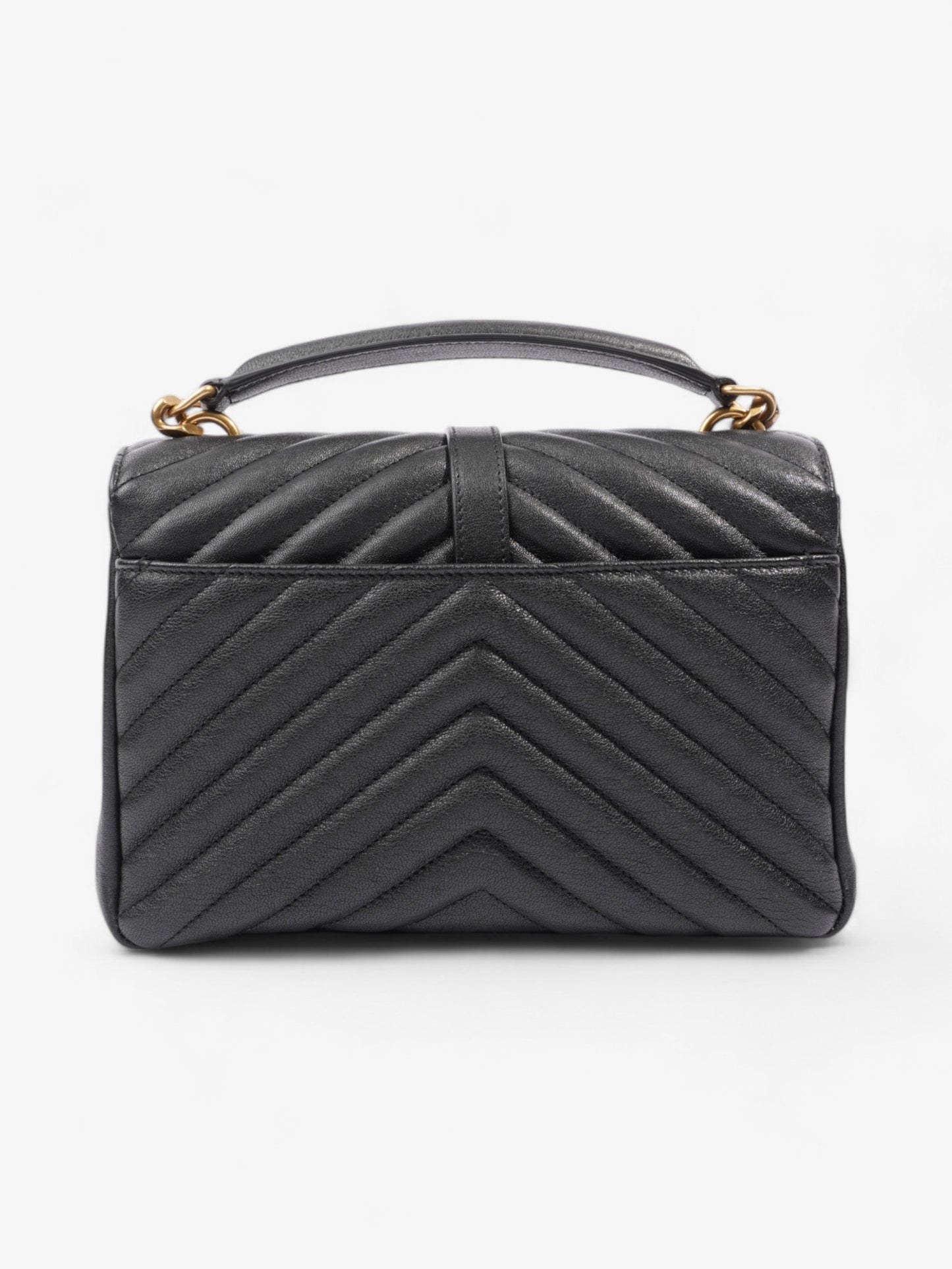 Saint Laurent College Leather Black Shoulder Bag Style 4