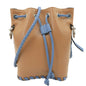 FENDI Mon Tresor Mini Leather Drawstring Bucket Bag Brown