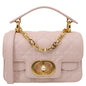 Christian Dior Jolie Cannage Calfskin Leather Top Handle Shoulder Bag Powder Pink