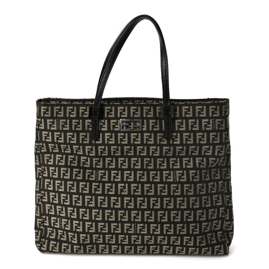 Fendi Zucchino Vitello Shoulder Tote Testa di Moro