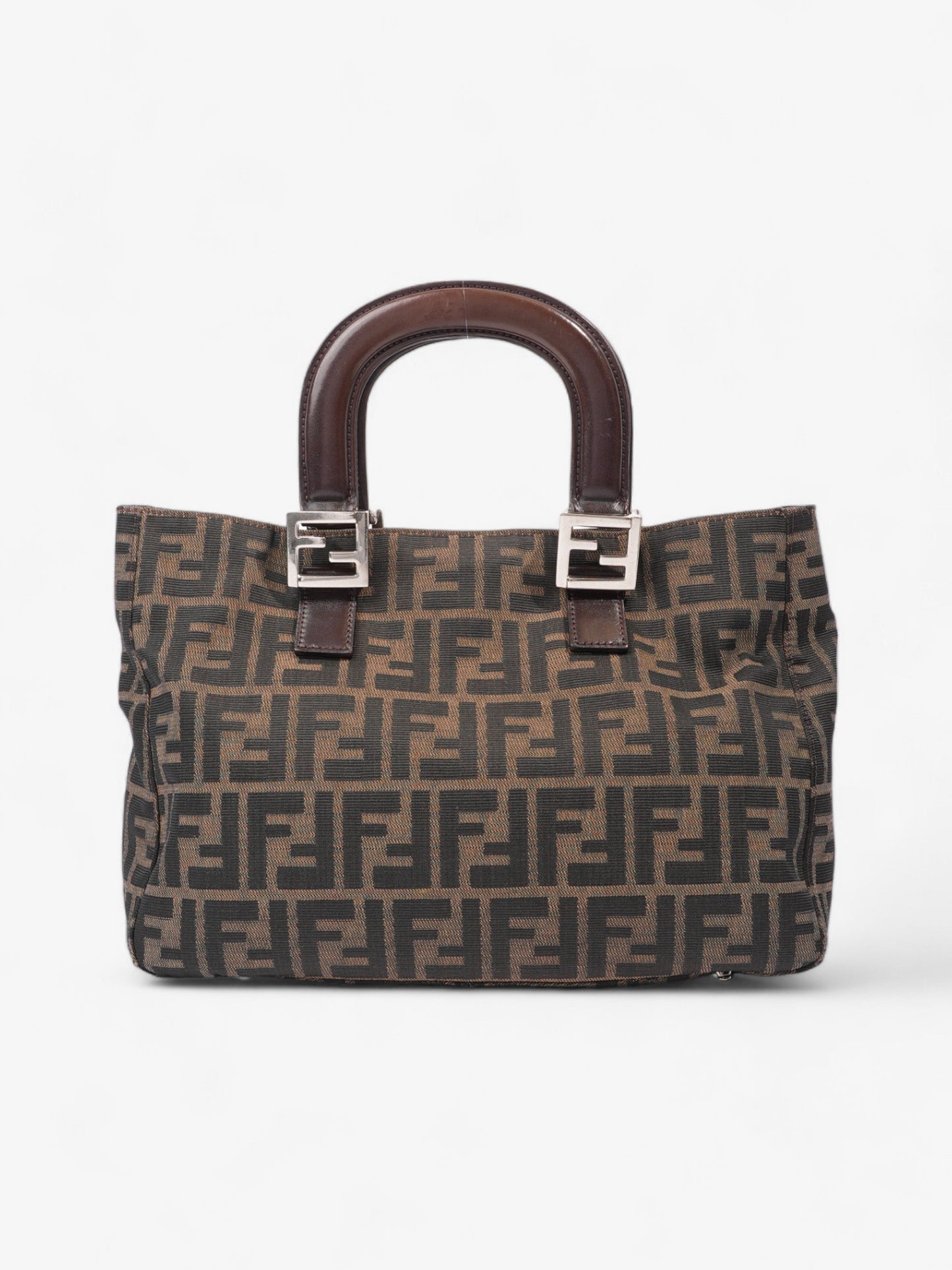 Fendi Tote Canvas Brown Tote Bag Style 4