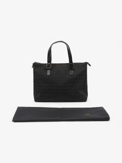 Fendi Tote Canvas Black Tote Bag