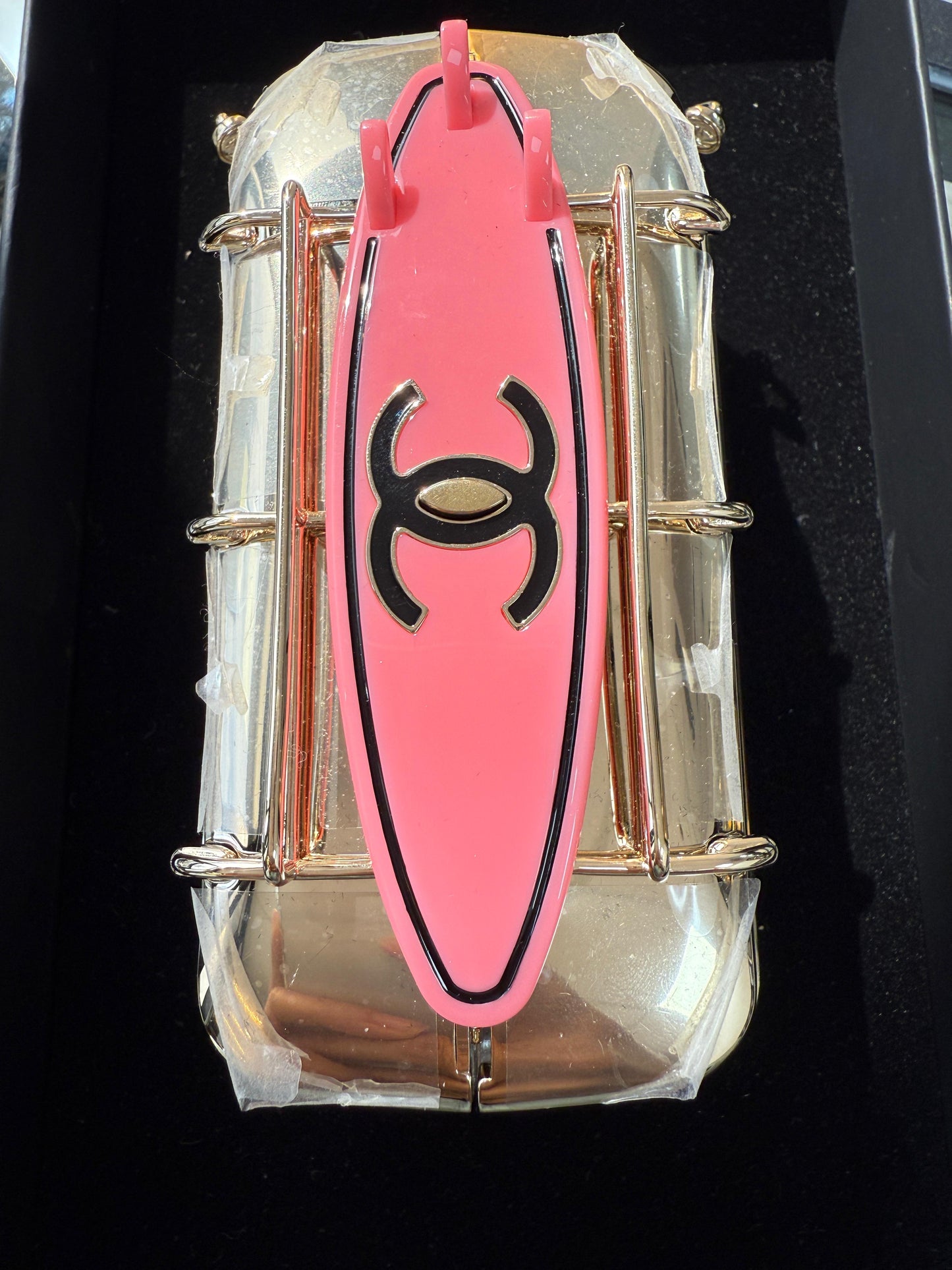 Very Rare Chanel 24C Pink Mini Bus Van Hollywood Minaudiere Mini Bag Handbag Collectible