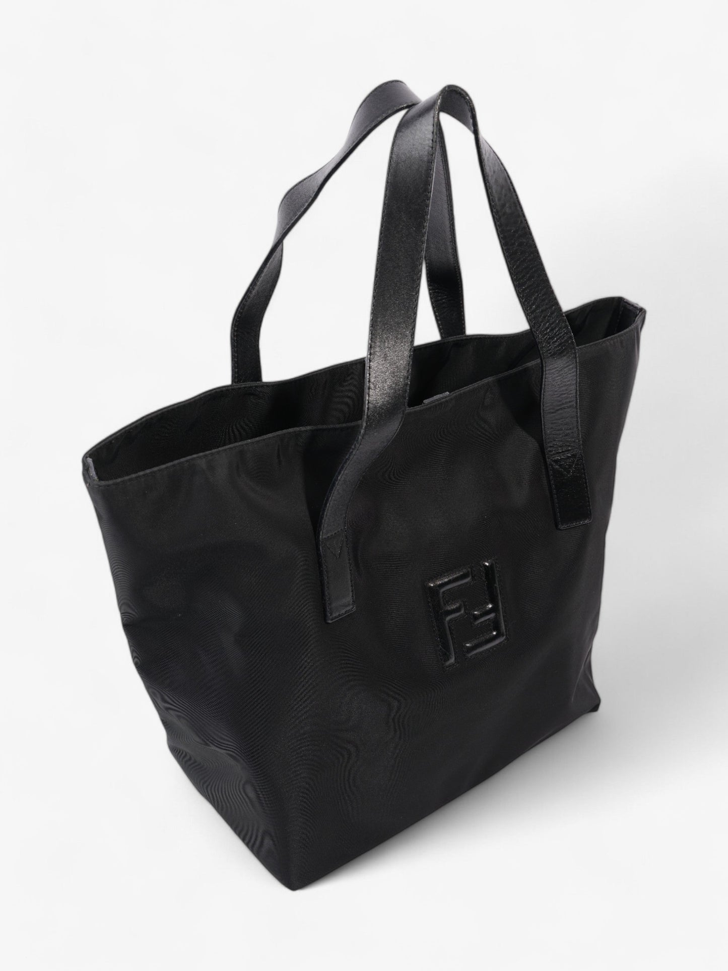 Fendi Tote Leather Black Tote Bag Black