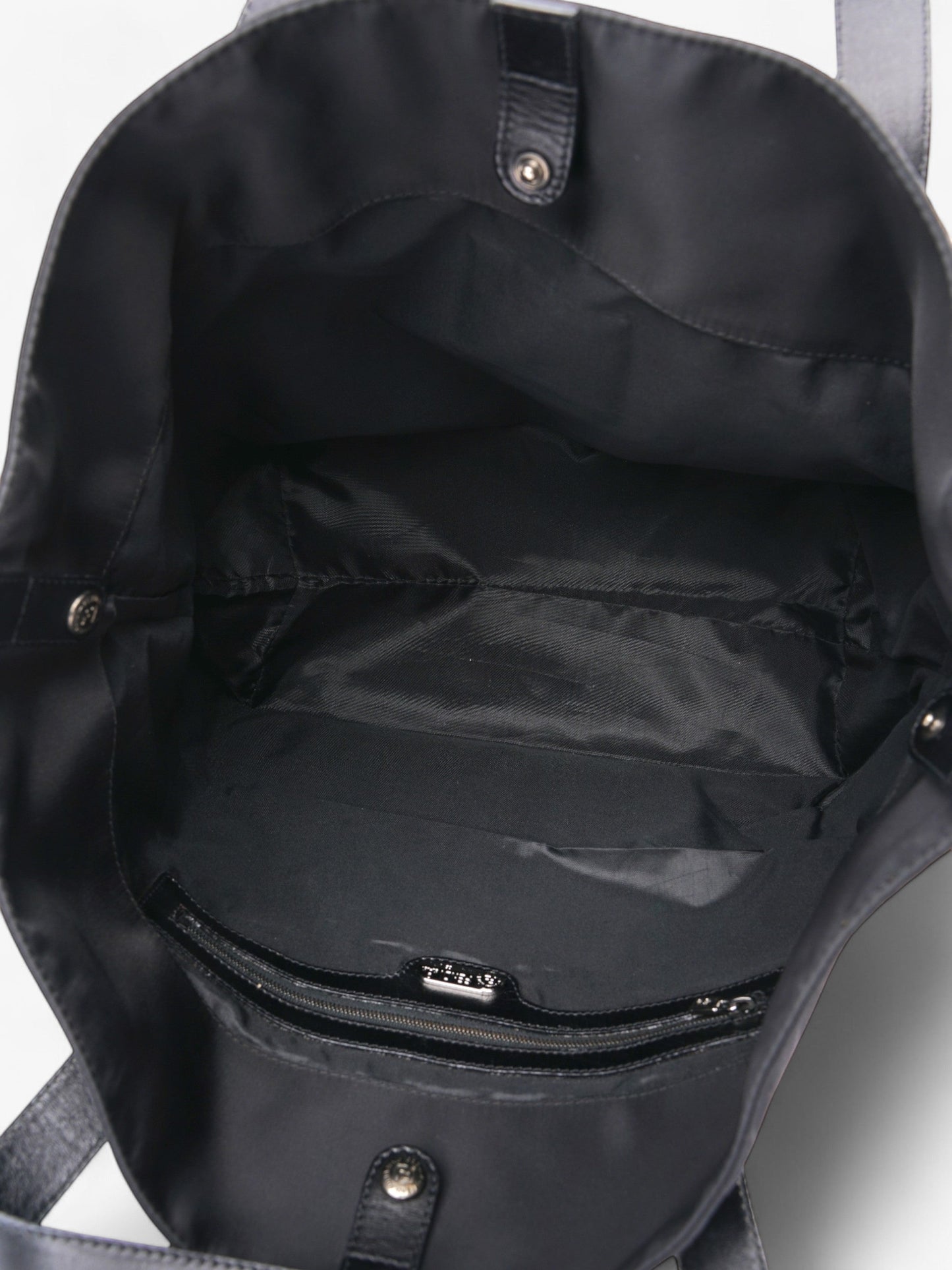 Fendi Tote Leather Black Tote Bag Black