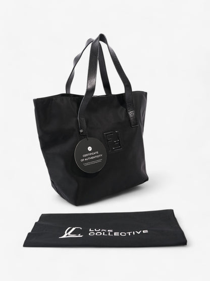 Fendi Tote Leather Black Tote Bag Black