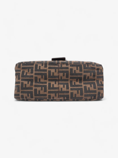Fendi Mamma Baguette Canvas Brown Shoulder Bag Canvas