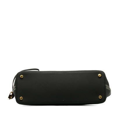 Black Louis Vuitton Cuir Obsession Lockit East-West HandBag