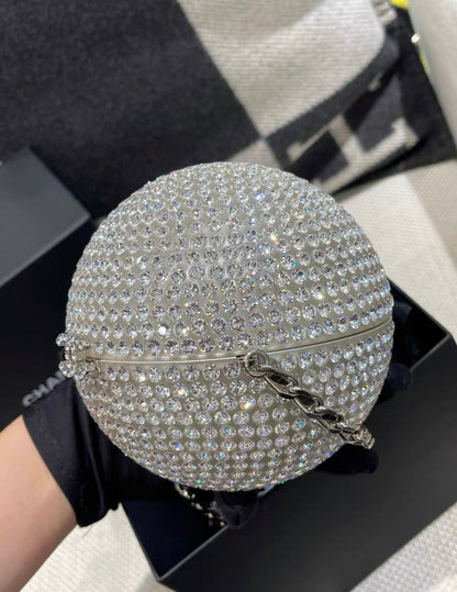 Chanel Luxury Leather Silver Clutch