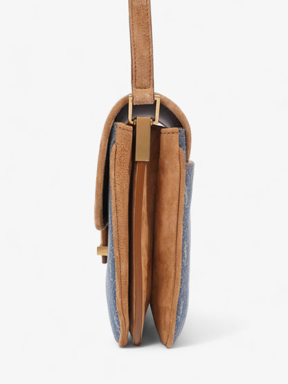 Saint Laurent Monogram Suede Brown Handbag