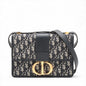 Dior 30 Montaigne Oblique Blue Shoulder Bag Oblique