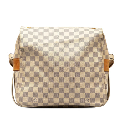 Beige Louis Vuitton Damier Azur Naviglio Crossbody Bag
