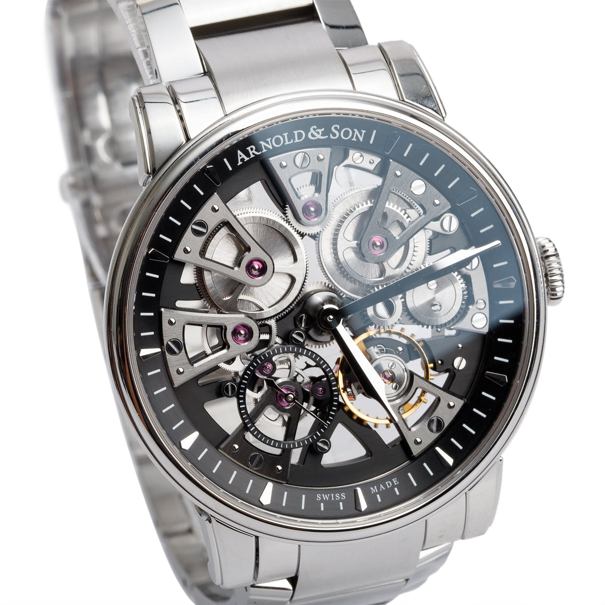 Arnold & Son Stainless Steel Nebula 41 MM Manual Watch