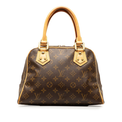 Brown Louis Vuitton Monogram Manhattan PM HandBag