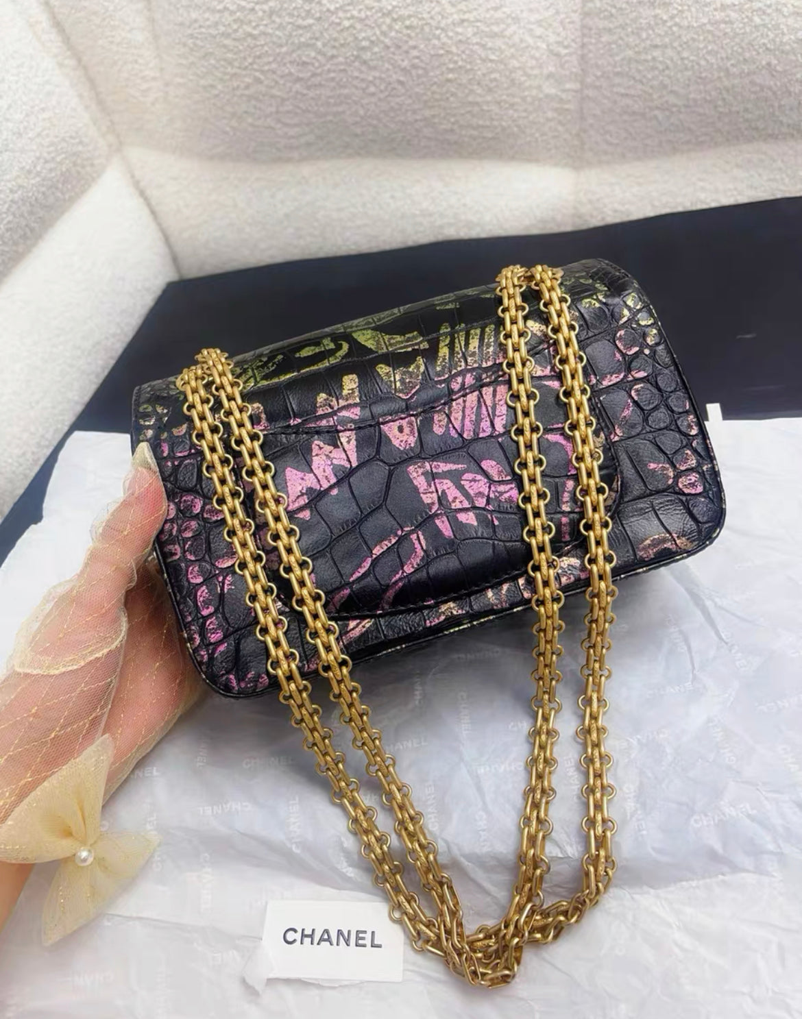 Chanel Classic Flap Leather Black Shoulder Bag