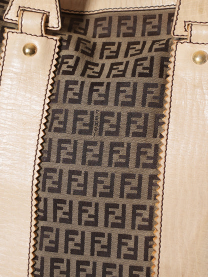 Fendi Zucchino Canvas Shoulder Bag