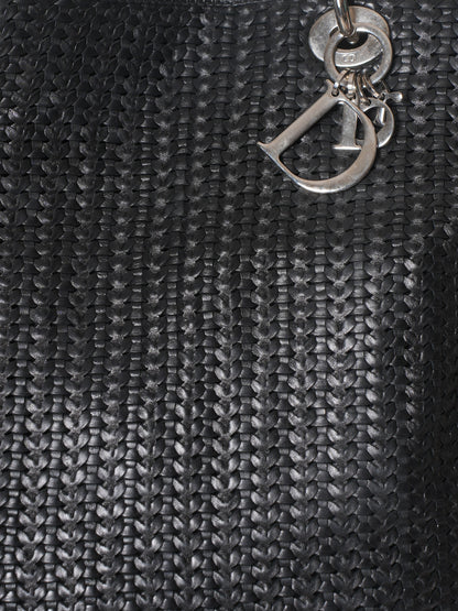 Christian Dior Large Woven Calfskin Bag
