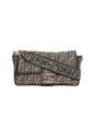 Fendi Tobacco Brown FF Jacquard Fabric Medium Baguette