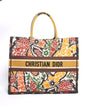 New Christian Dior Large Book Tote In Multicolour Paisley