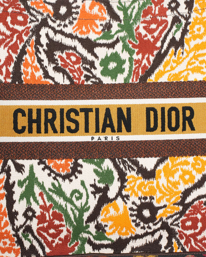 New Christian Dior Large Book Tote In Multicolour Paisley