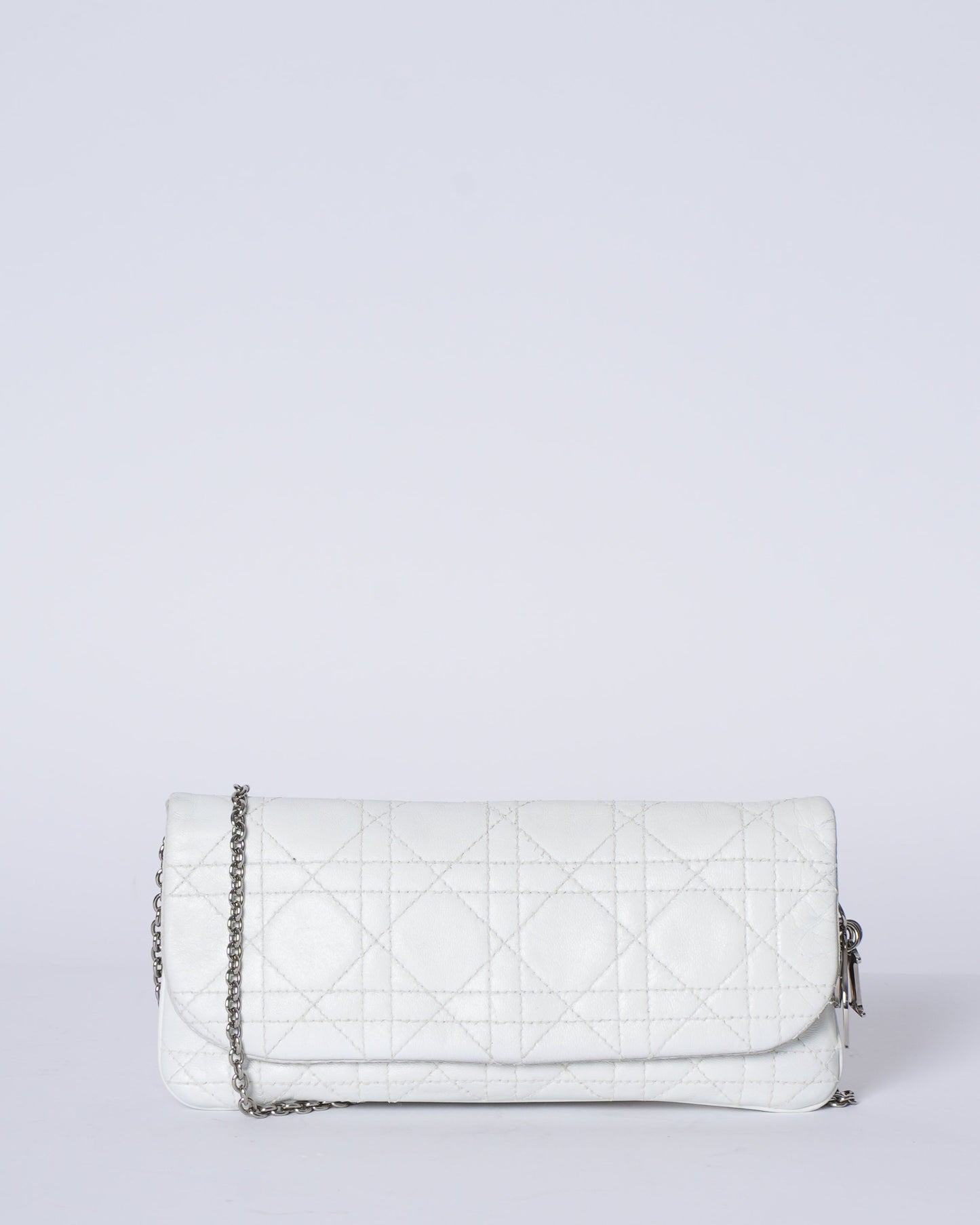 Dior White Cannage Crossbody Bag In White