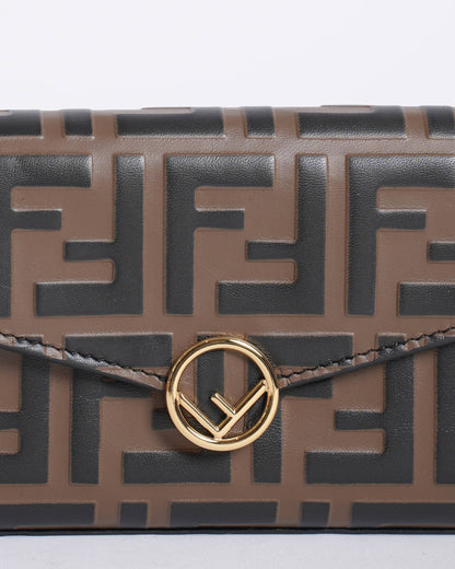 New Fendi Brown leather wallet