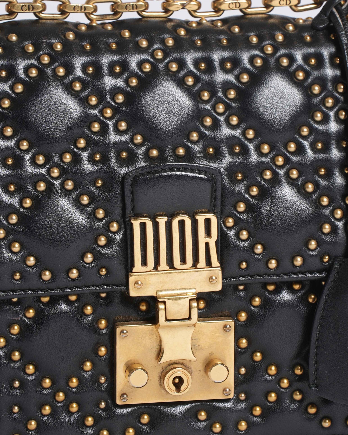 Dior Leather Shoulder Bag In Black
