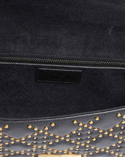 Dior Leather Shoulder Bag In Black