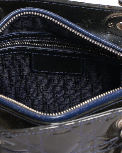 Dior Medium Lady Dior Patent Cannage Calfskin Bag