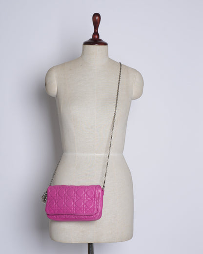 Dior Luxury Leather Crossbody Pink