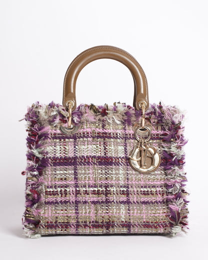 Christian Dior Tweed Lady Dior Medium Bag