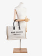 Saint Laurent Luxury Leather Beige Tote Bag