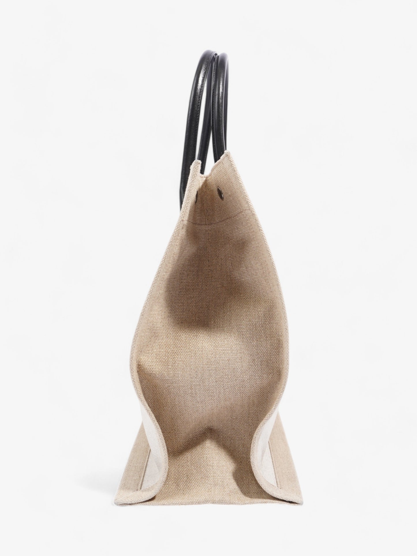 Saint Laurent Luxury Leather Beige Tote Bag