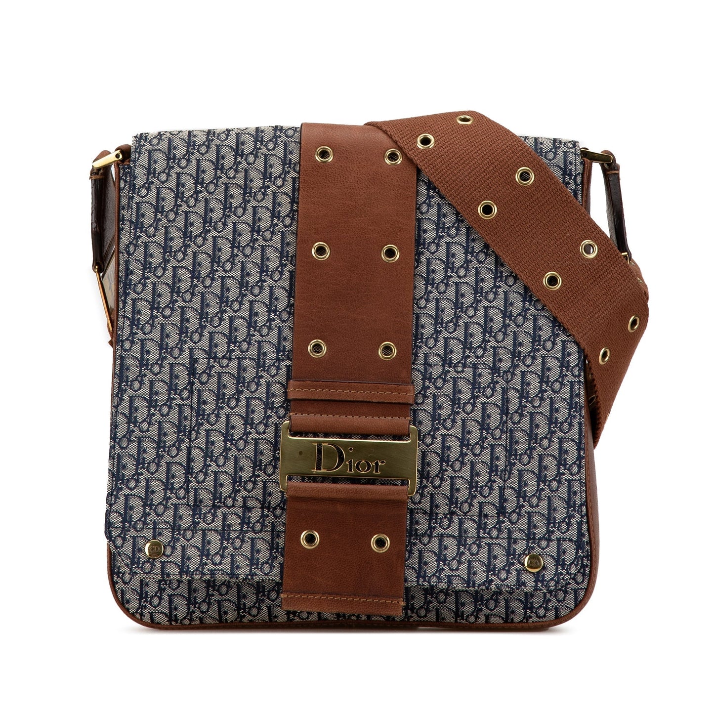 Dior Leather Canvas Crossbody Bag