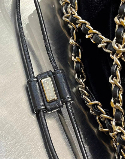 Chanel Luxury Velvet Black Handbag