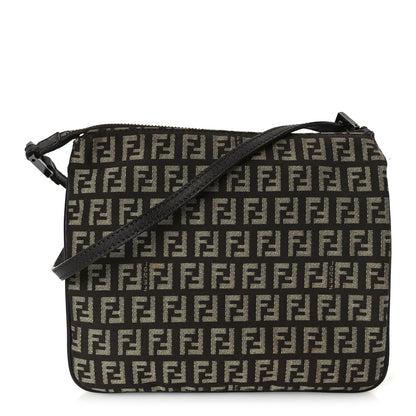 Fendi Zucchino Vitello Crossbody Brown