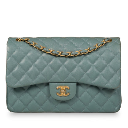 Chanel Classic Flap Caviar Gold Shoulder Bag Style 14