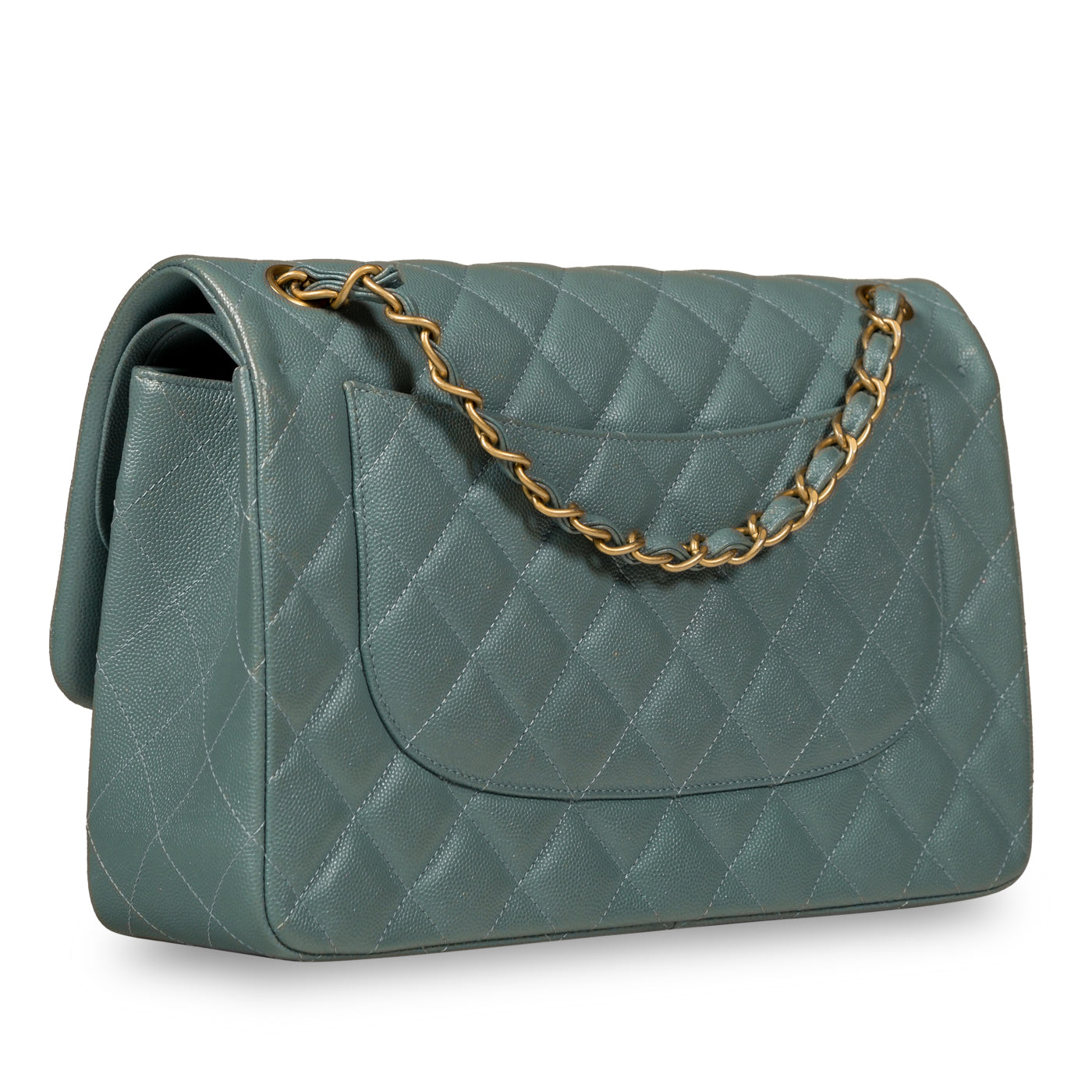 Chanel Classic Flap Caviar Gold Shoulder Bag Style 14