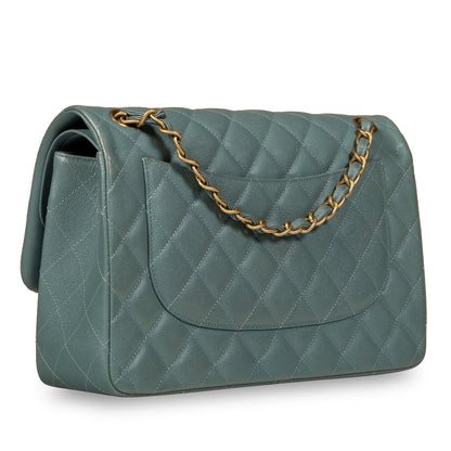 Chanel Classic Flap Caviar Gold Shoulder Bag Style 14