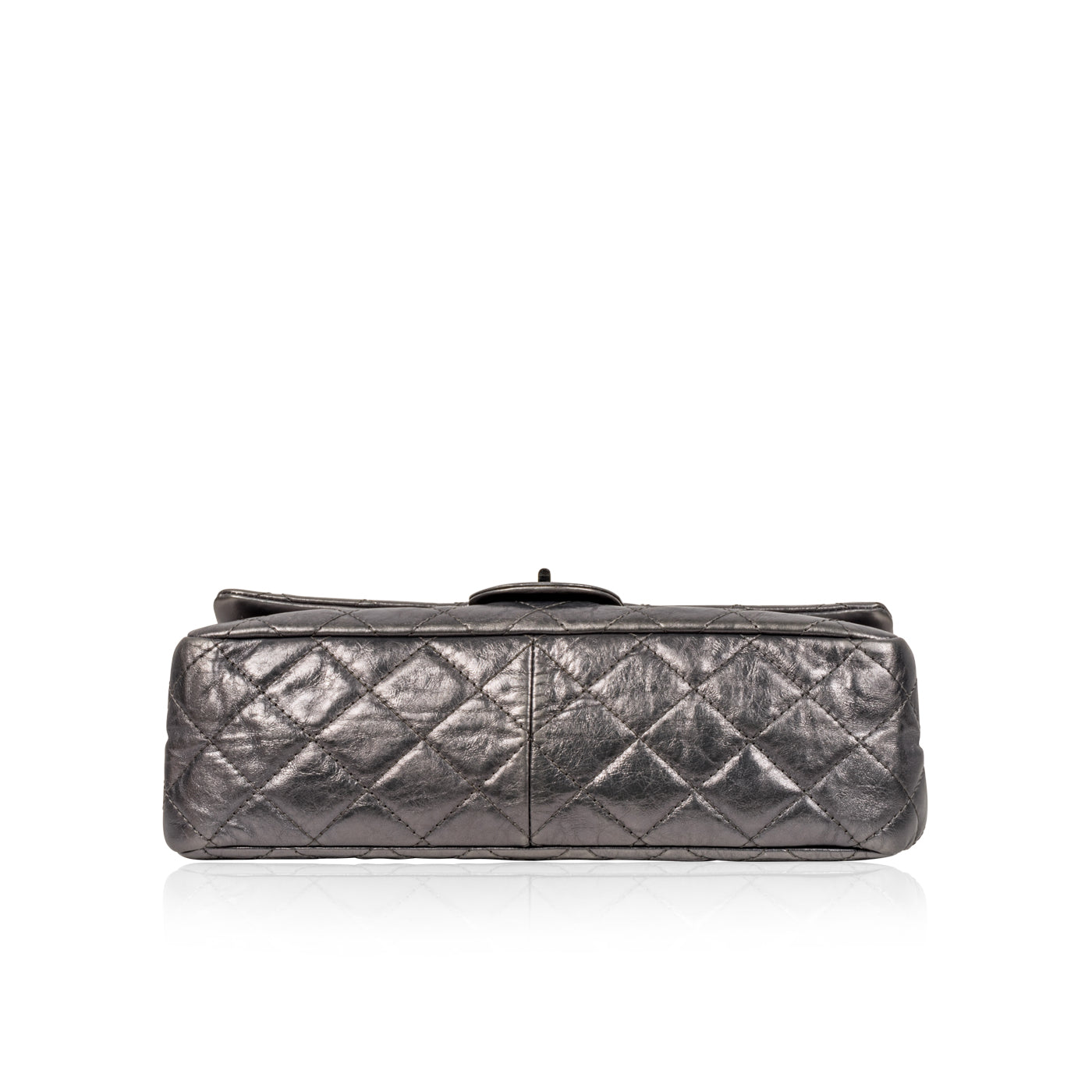 Chanel Classic Flap Lambskin Silver Shoulder Bag Lambskin