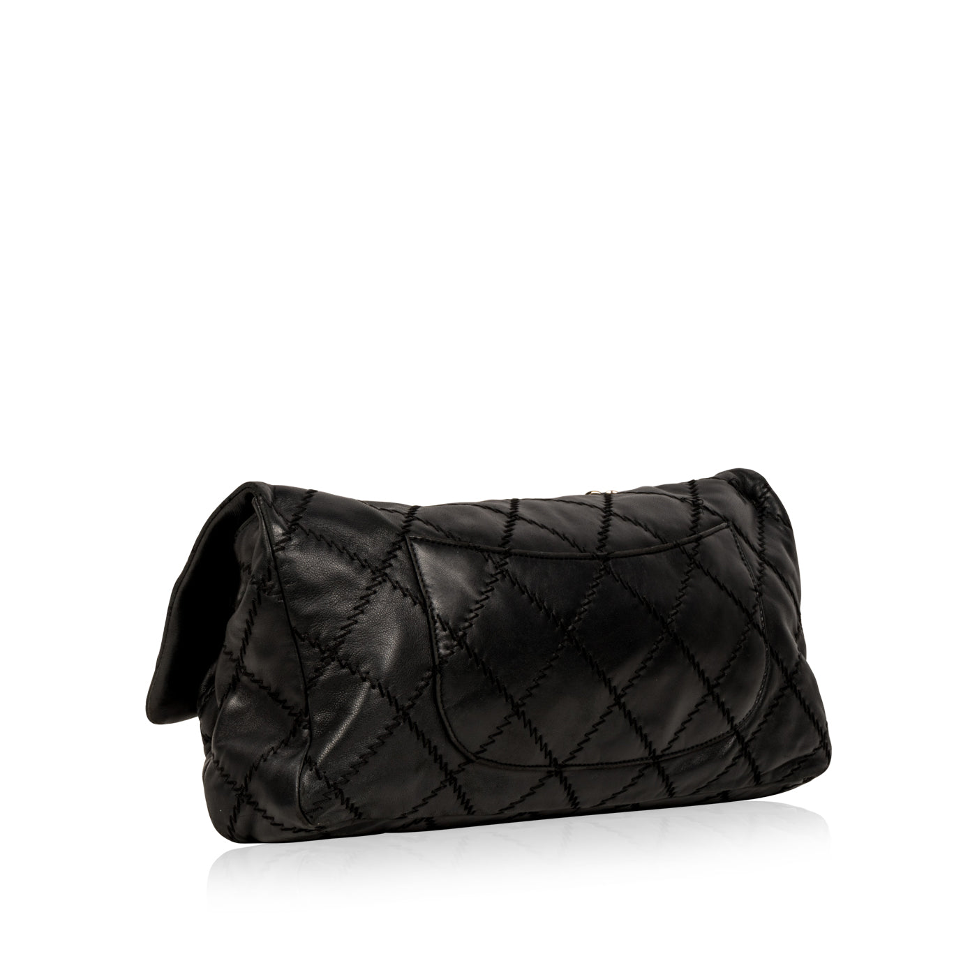 Chanel Calfskin Black Shoulder Bag Calfskin
