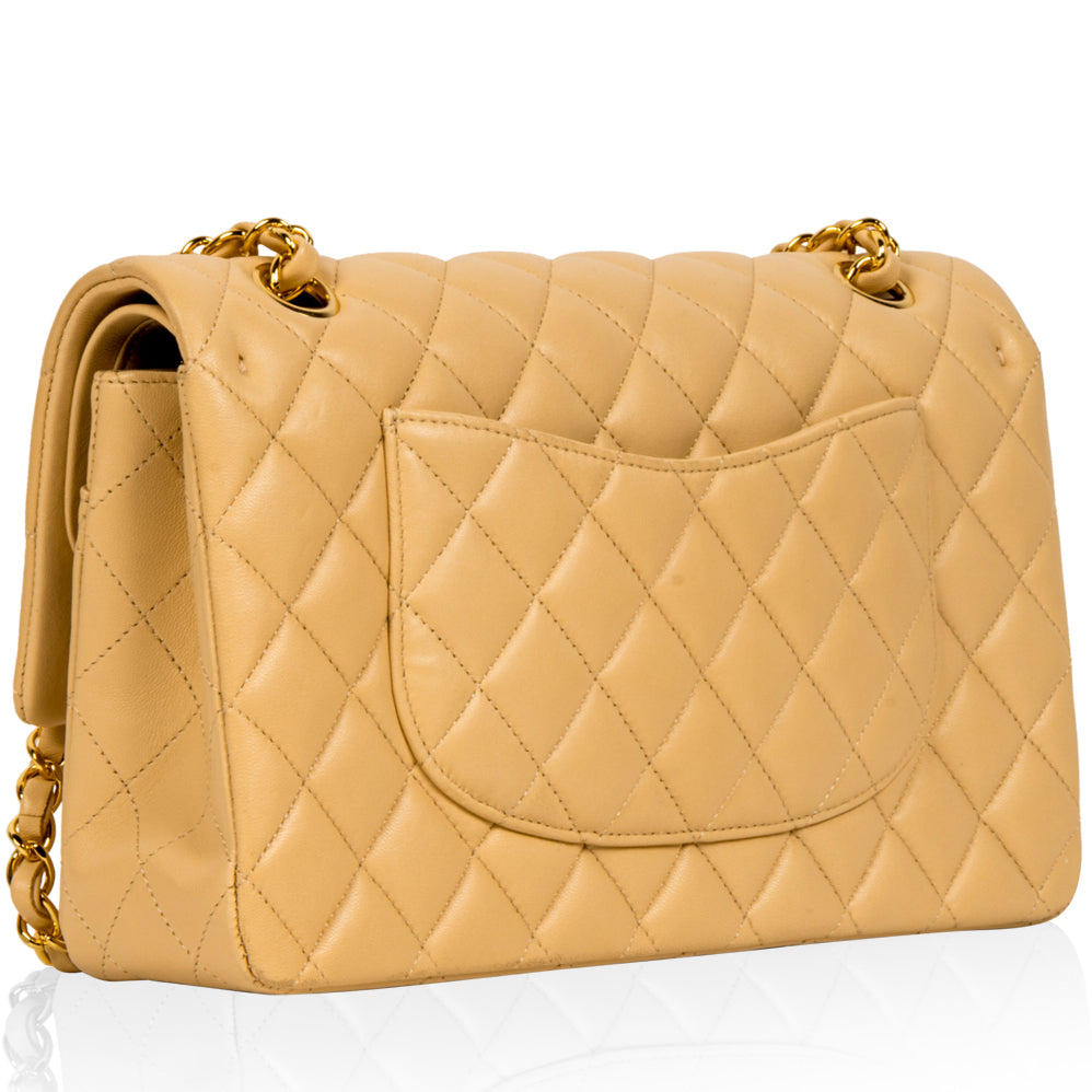 Chanel Classic Flap Lambskin Gold Shoulder Bag Style 57