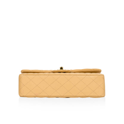 Chanel Classic Flap Lambskin Gold Shoulder Bag Style 57
