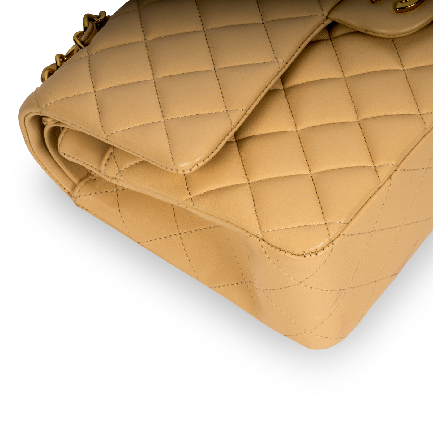 Chanel Classic Flap Lambskin Gold Shoulder Bag Style 57