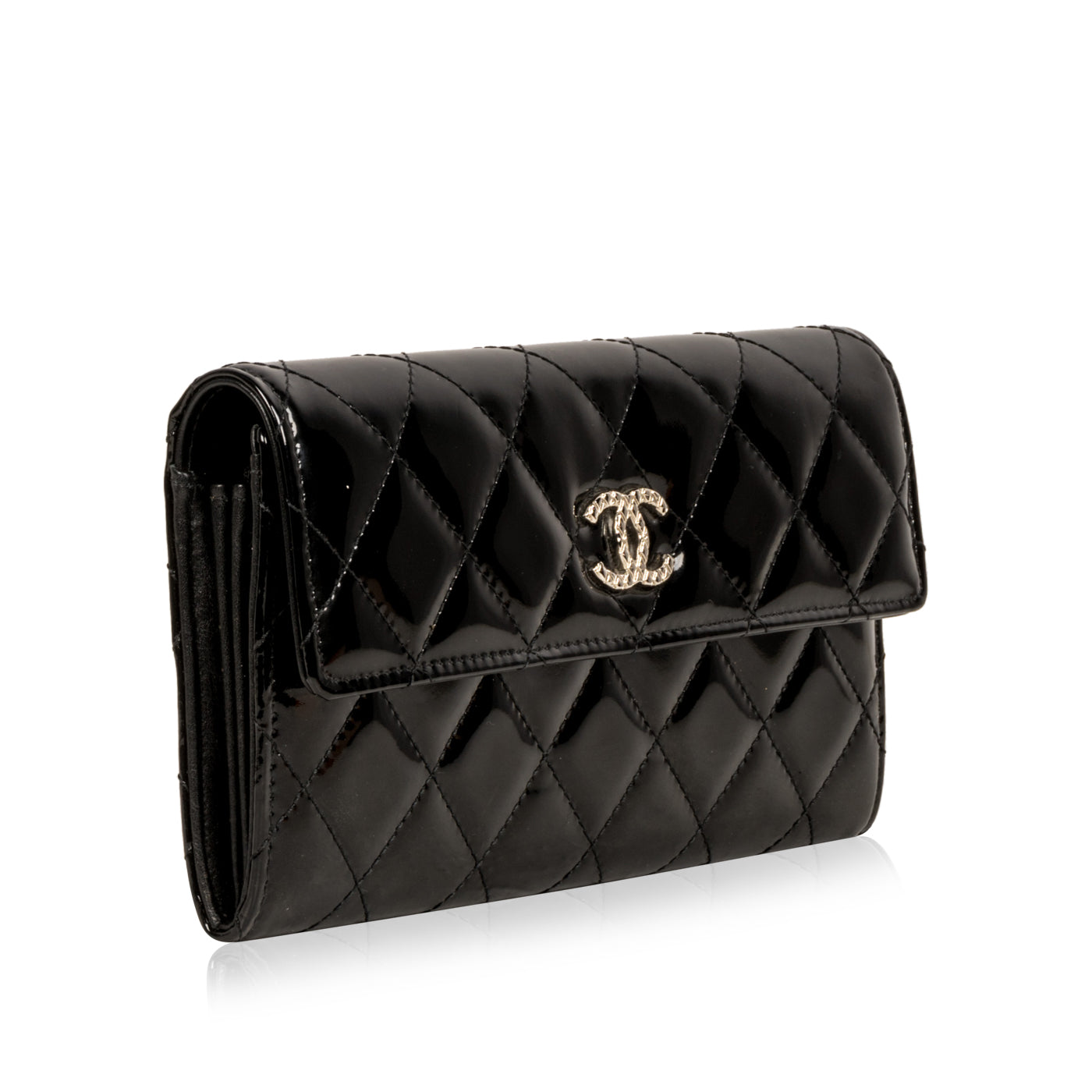 Chanel Timeless Patent Leather Black Handbag